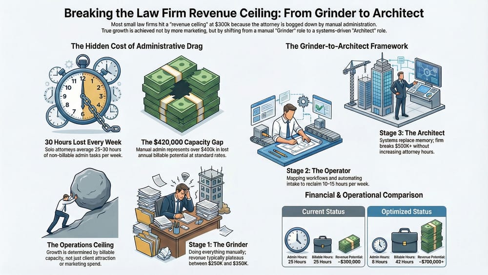 Law Firm Growth: Why Most Small Firms Plateau (And the Blueprint to Break Your Revenue Ceiling)